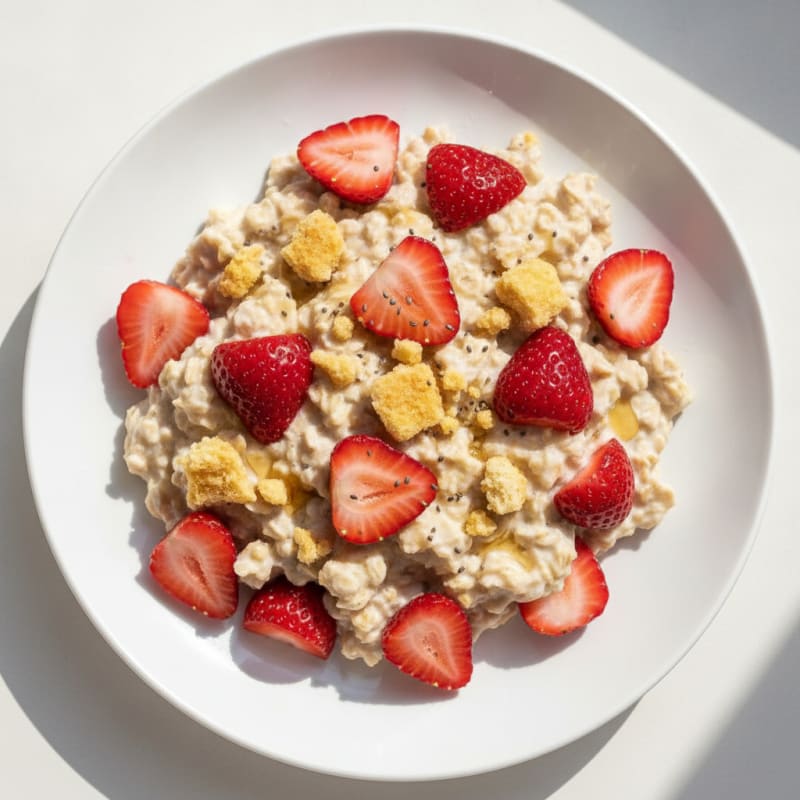 Strawberry Shortcake Overnight Oats