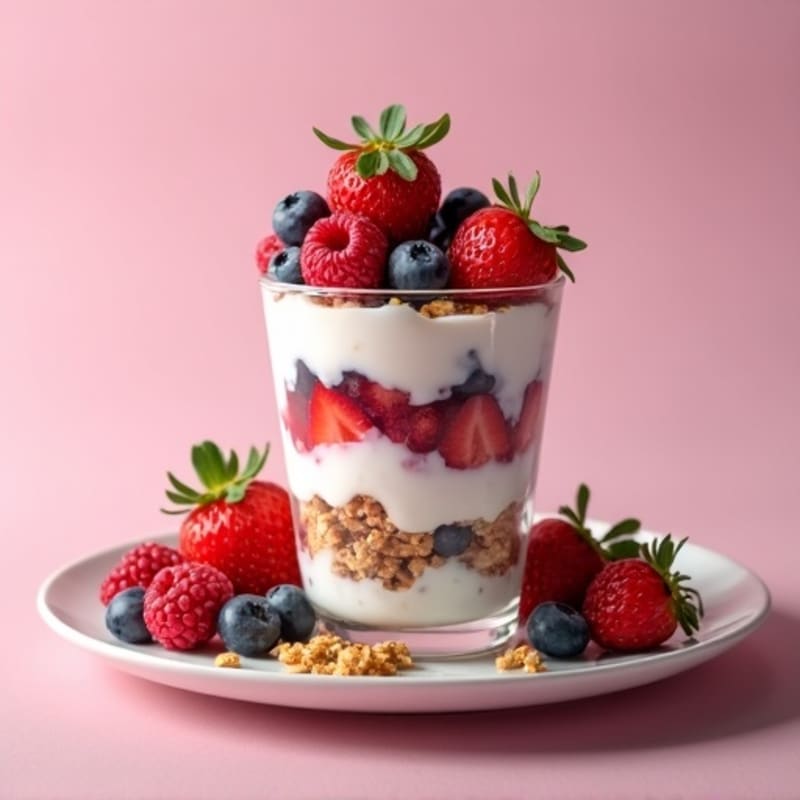 Greek Yogurt Protein Parfait with Berries