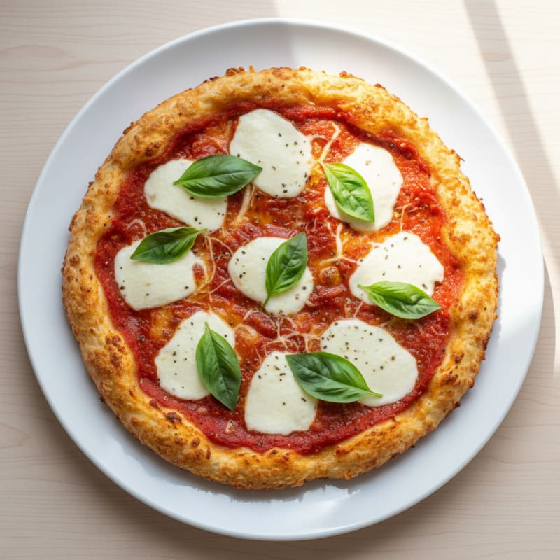 Crispy Golden Margherita Pizza