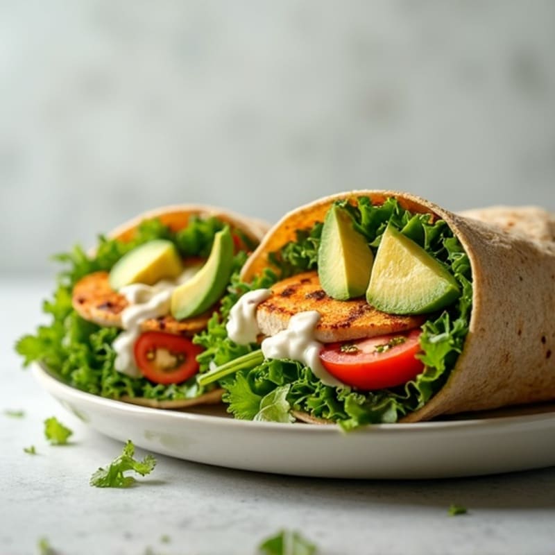 Creamy Avocado Chicken Wrap