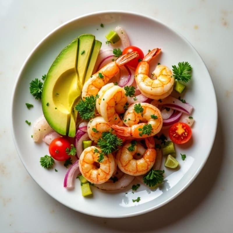 Citrus-Marinated Shrimp and Fresh Avocado Ceviche