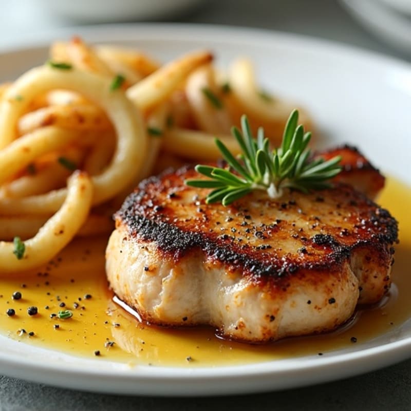 Herb-Crusted Pan Seared Pork Chops