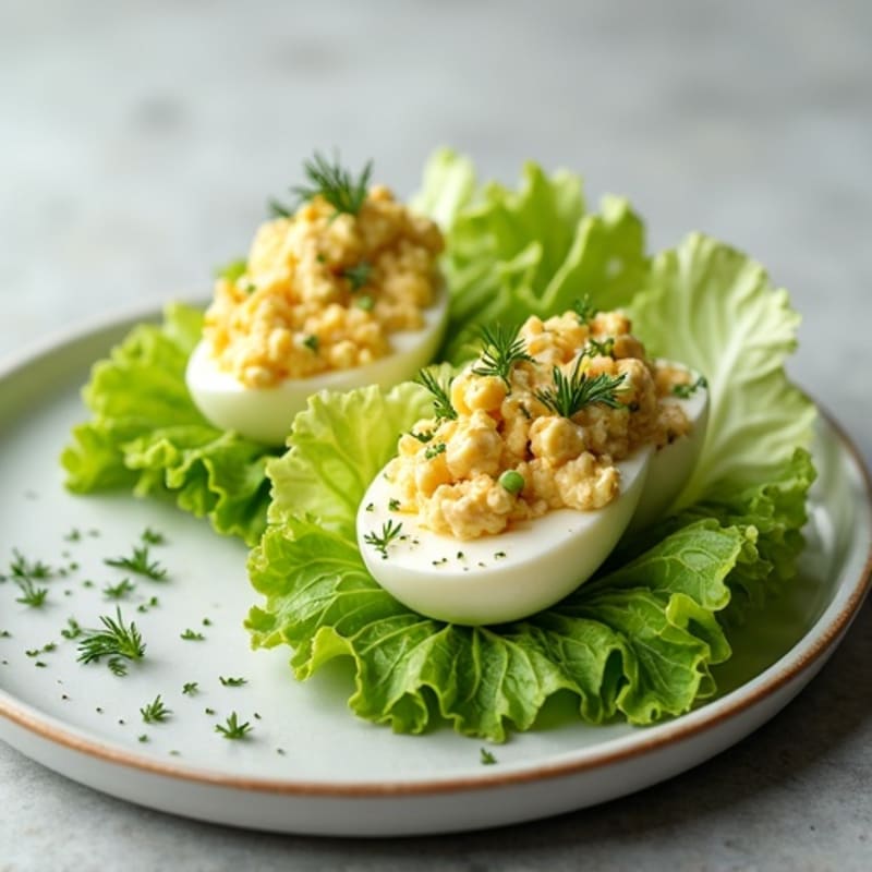 Creamy Herb Egg Salad Crispy Lettuce Wraps