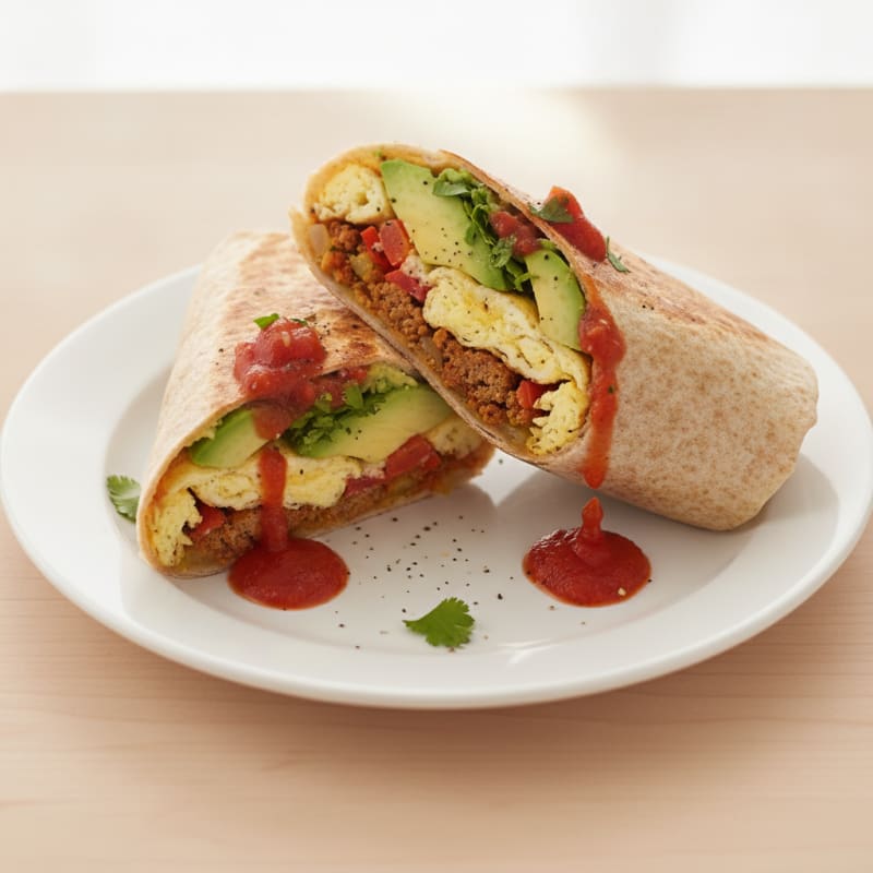 Hearty Chorizo and Egg Breakfast Burrito
