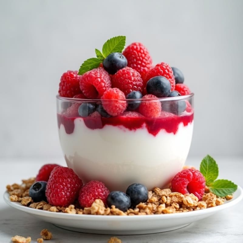 Crunchy Greek Yogurt Berry Parfait