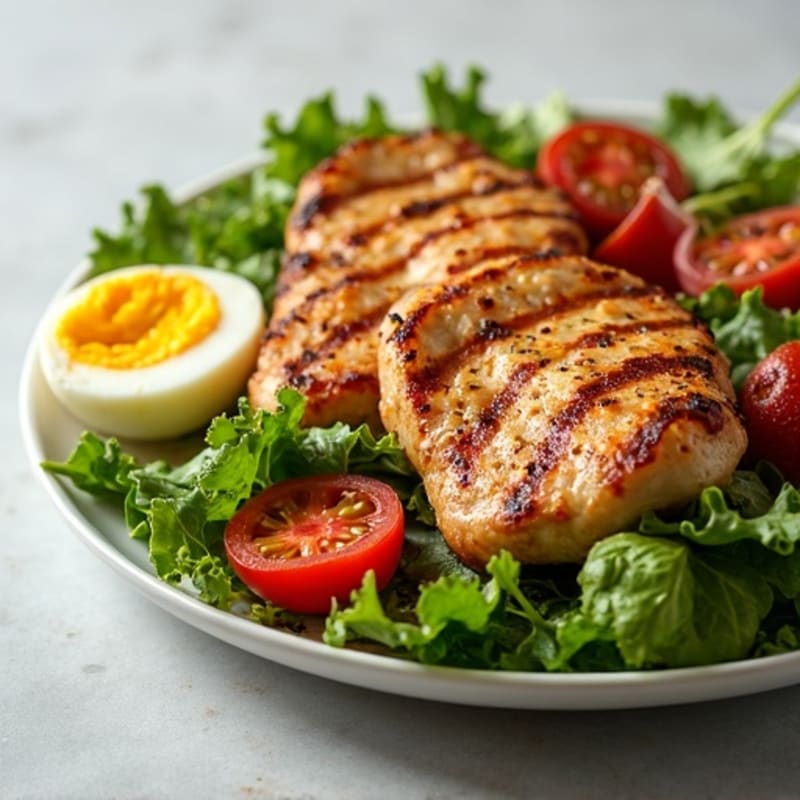 Grilled Chicken Bacon Salad with Mixed Greens