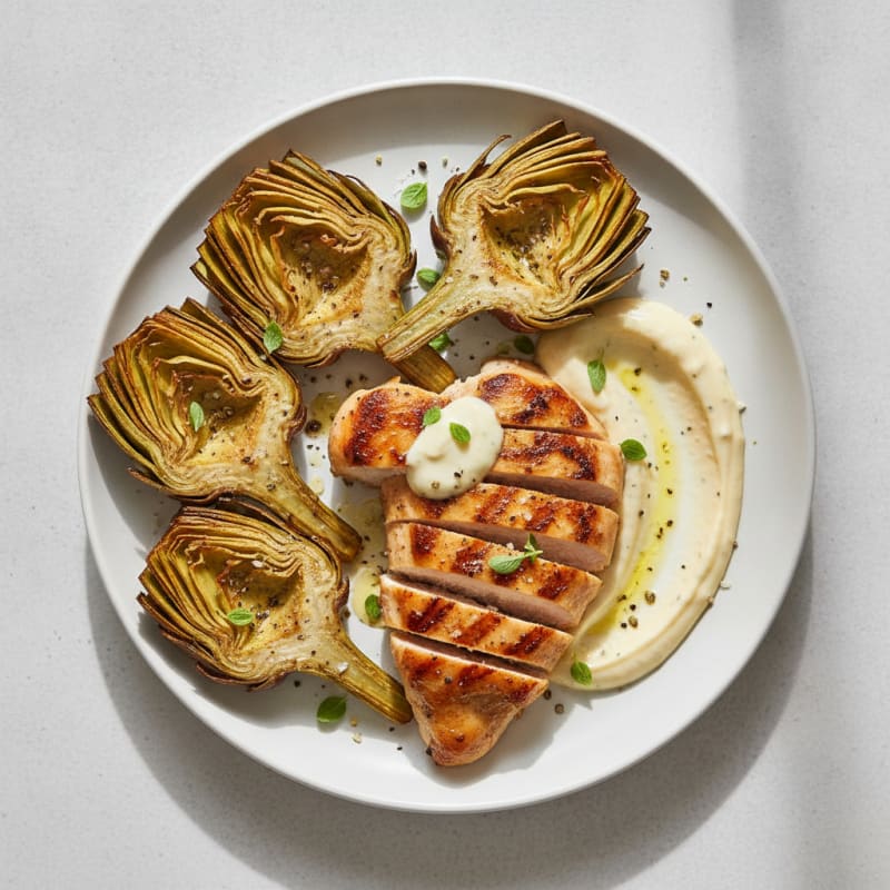 Roasted Artichoke with Lemon-Garlic Aioli