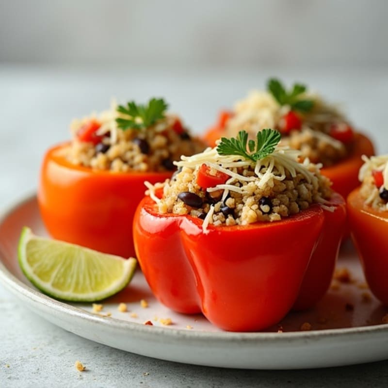 Zesty Quinoa Stuffed Bell Peppers