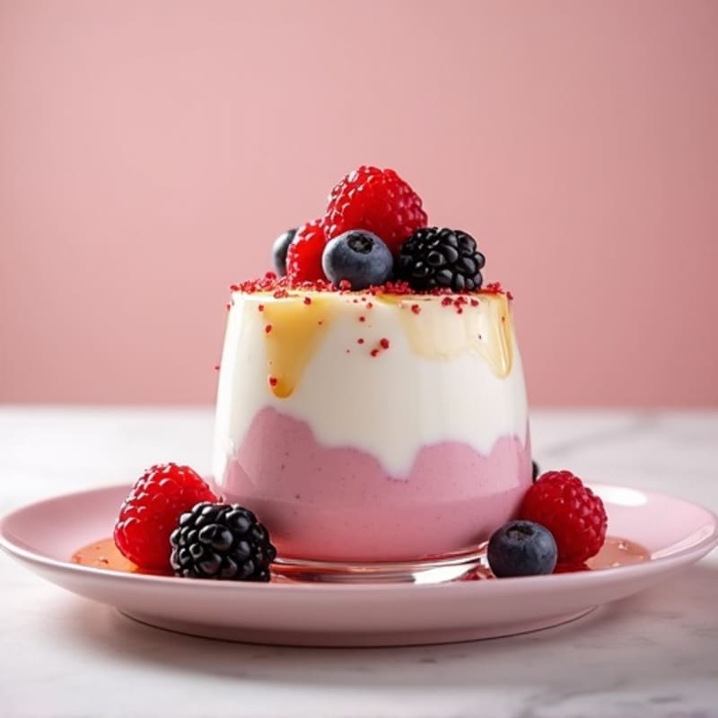 Silky Greek Yogurt Protein Mousse with Mixed Berries