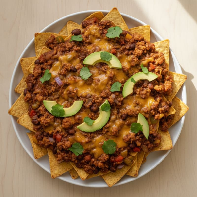 Loaded Chili Cheese Nachos