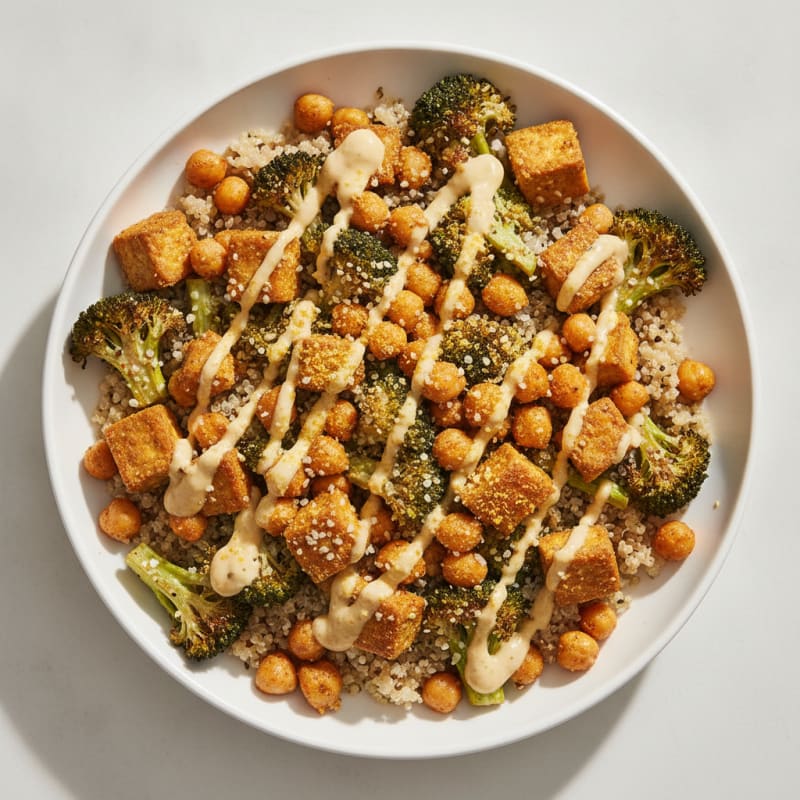 Roasted Vegetable and Chickpea Bowl