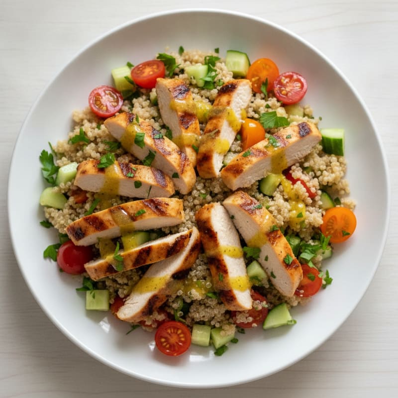 Grilled Chicken and Quinoa Salad with Lemon Vinaigrette