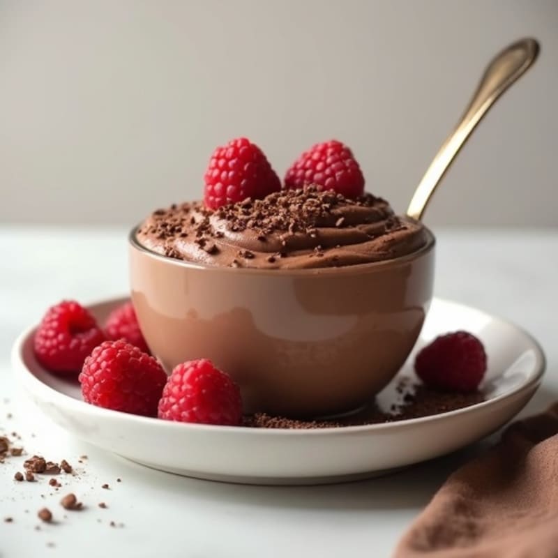 Silky Chocolate Protein Mousse with Greek Yogurt