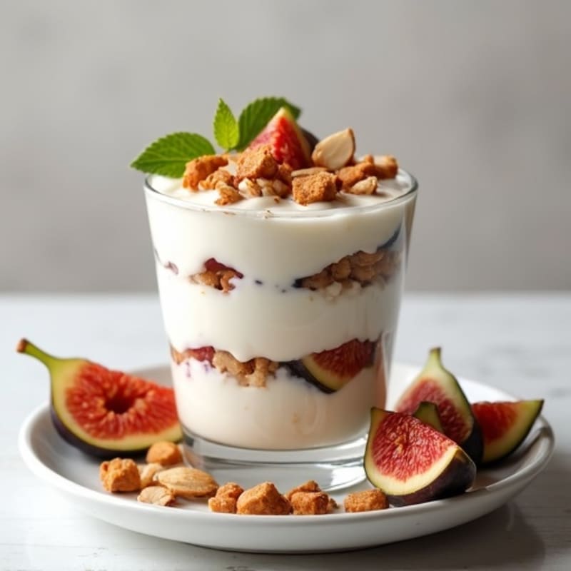 Creamy Greek Yogurt Protein Parfait with Almonds