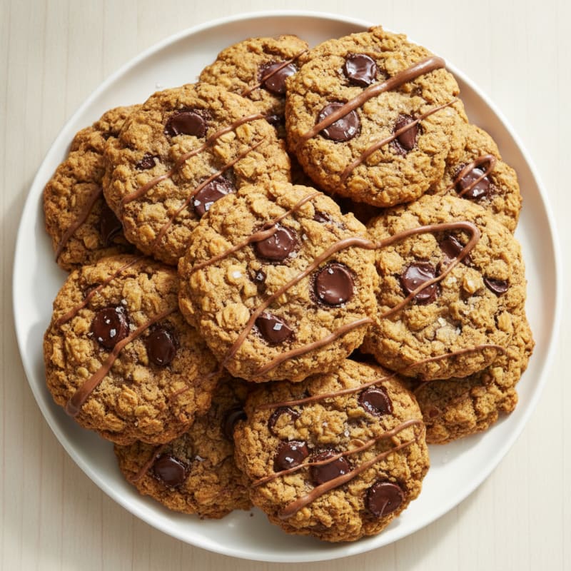Dark Chocolate Date Oat Cookies