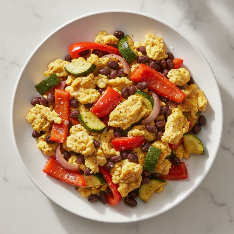 High-Protein Roasted Vegetable Breakfast Scramble