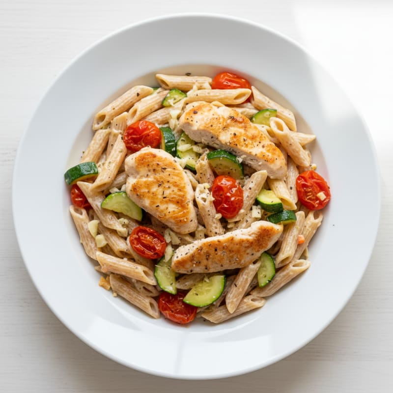 Creamy Zucchini and Tomato Pasta