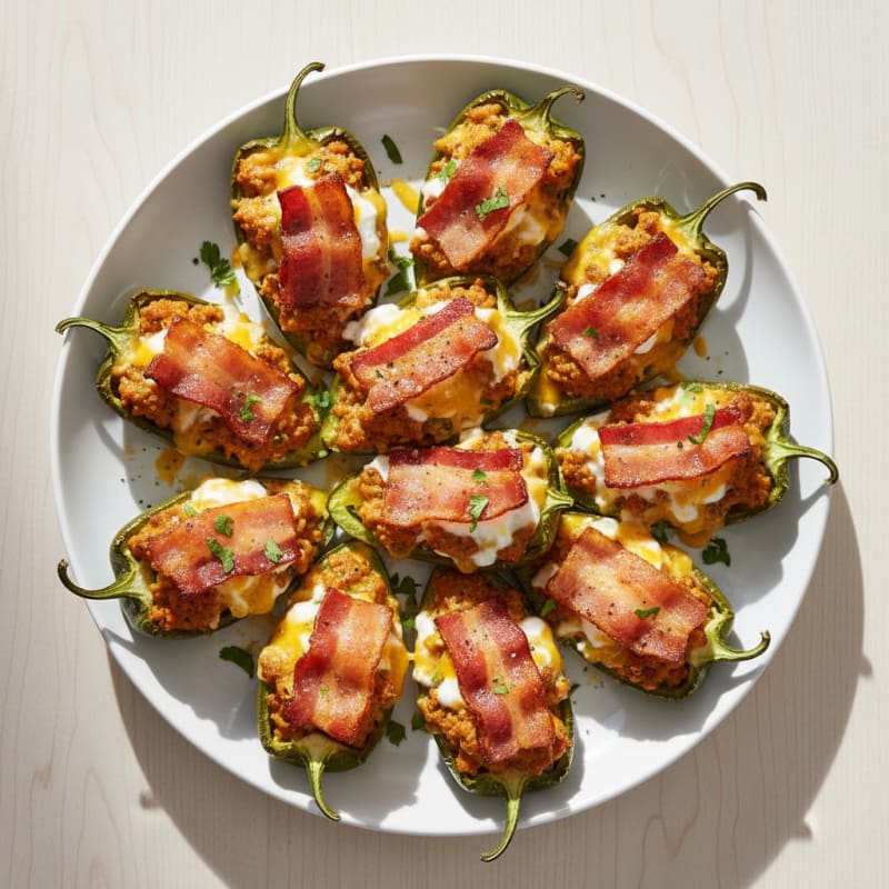Baked Jalapeño Poppers with Bacon