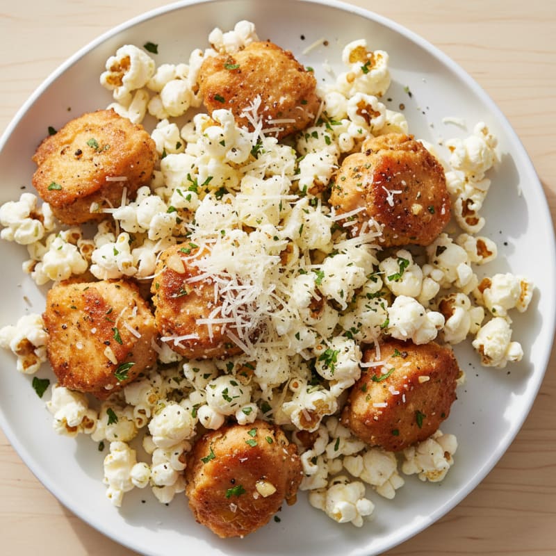 Garlic Herb Parmesan Popcorn