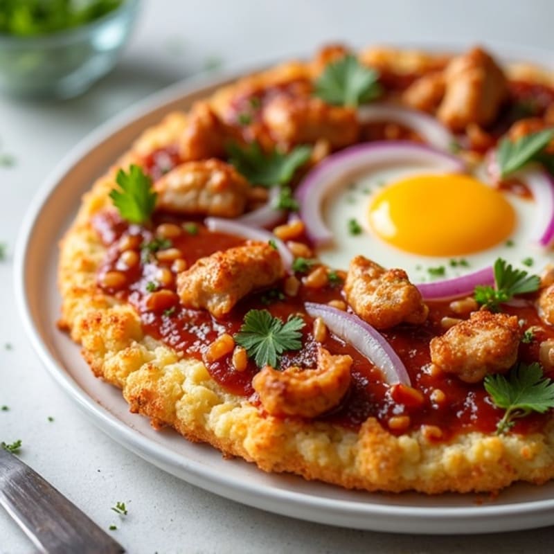 BBQ Pulled Chicken Cauliflower Crust Pizza