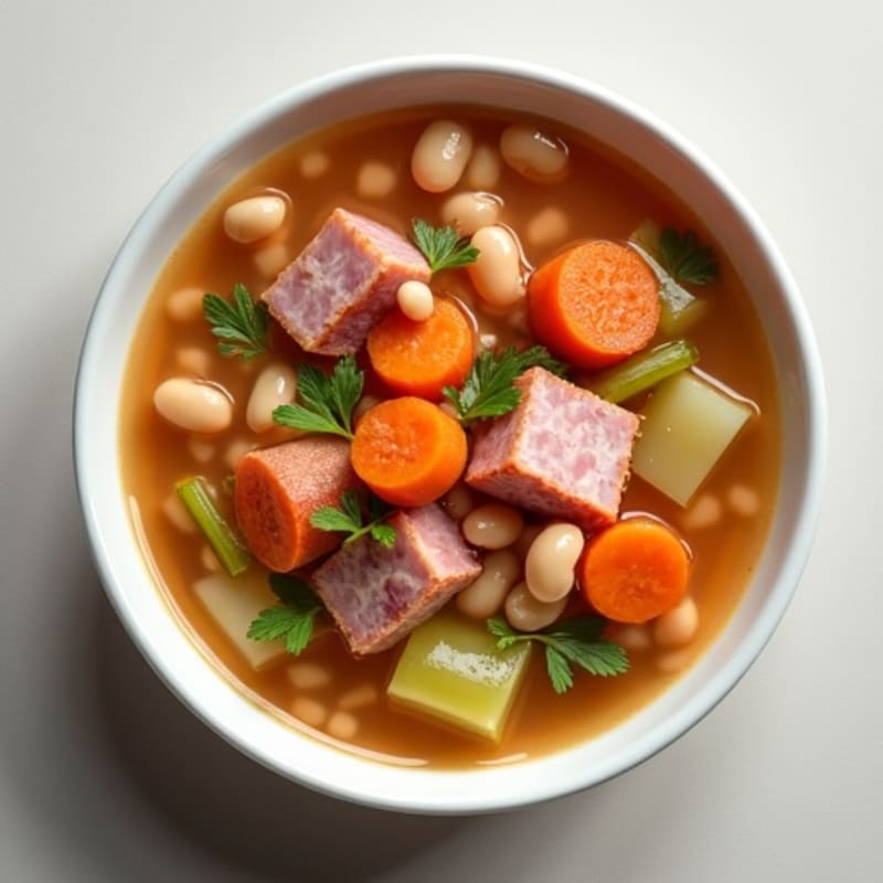 Hearty Smoked Ham and Bean Soup