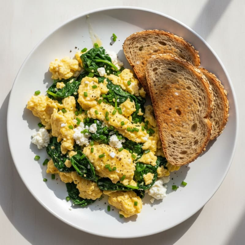 High Protein Cottage Cheese Scramble