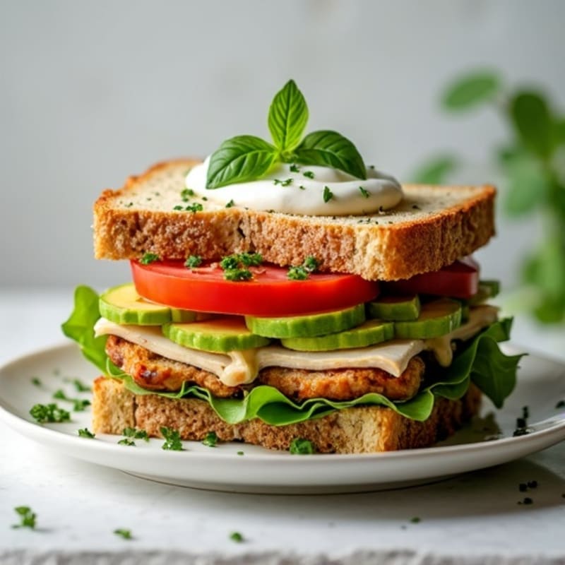 Herb-Roasted Turkey and Avocado Club Stack