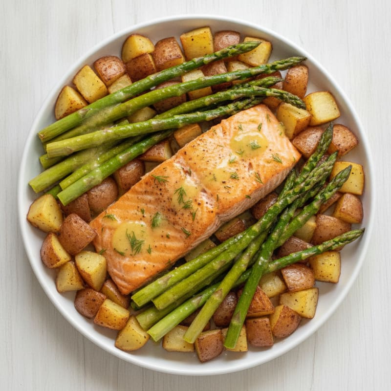 Sheet Pan Lemon Herb Salmon and Asparagus