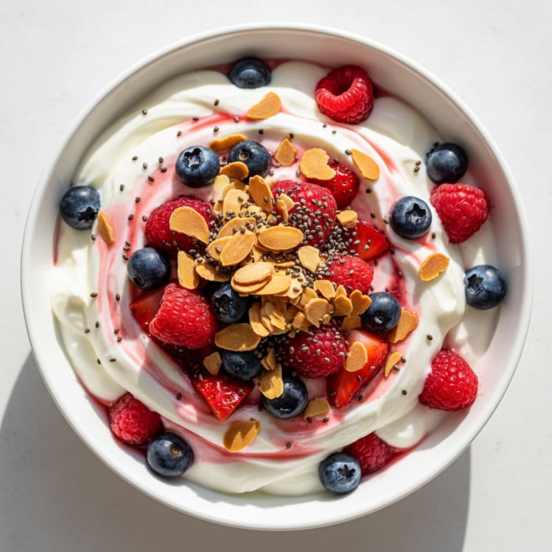 Creamy Greek Yogurt Protein Parfait with Mixed Berries