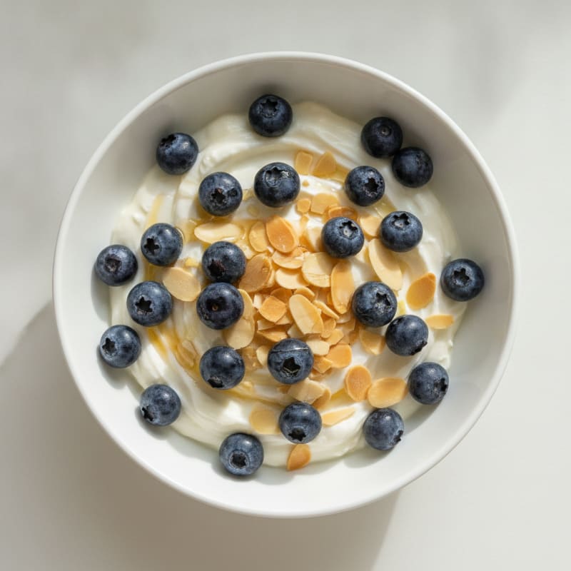 Creamy Greek Yogurt Protein Bowl with Berries and Almonds