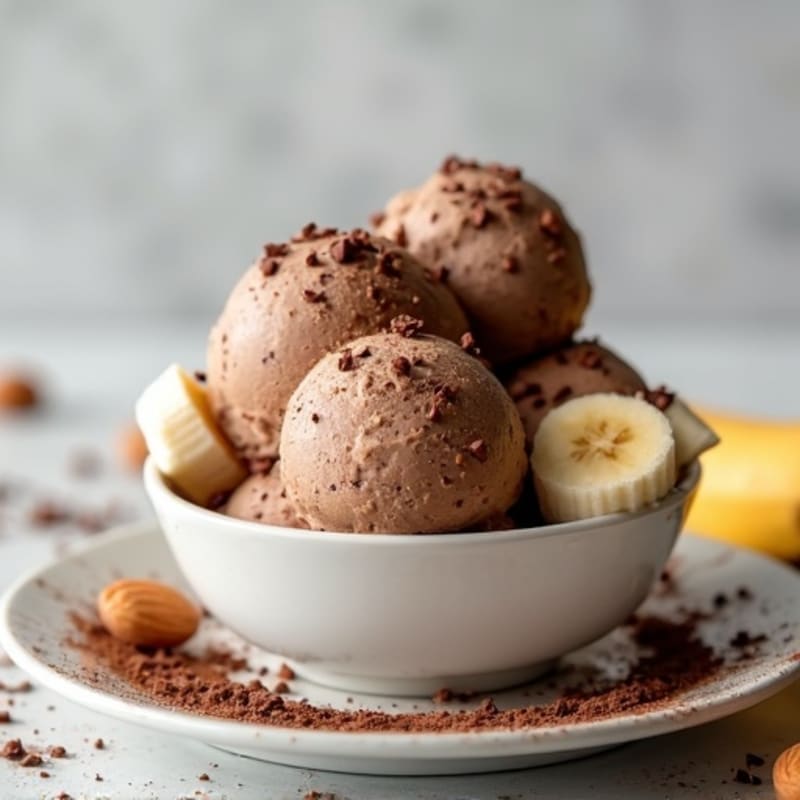 Protein-Packed Chocolate Almond Nice Cream