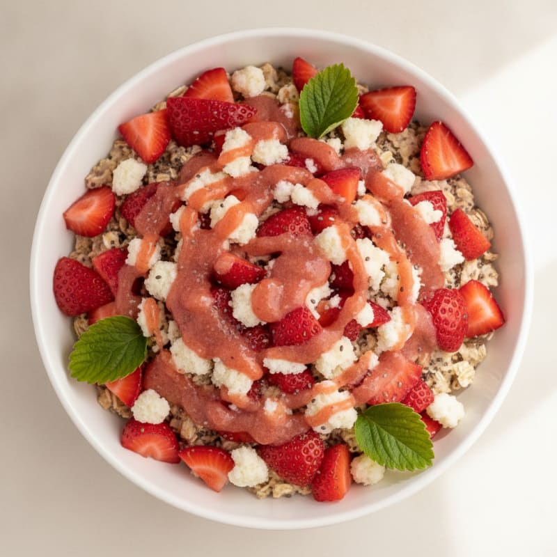 Strawberry Shortcake Overnight Oats