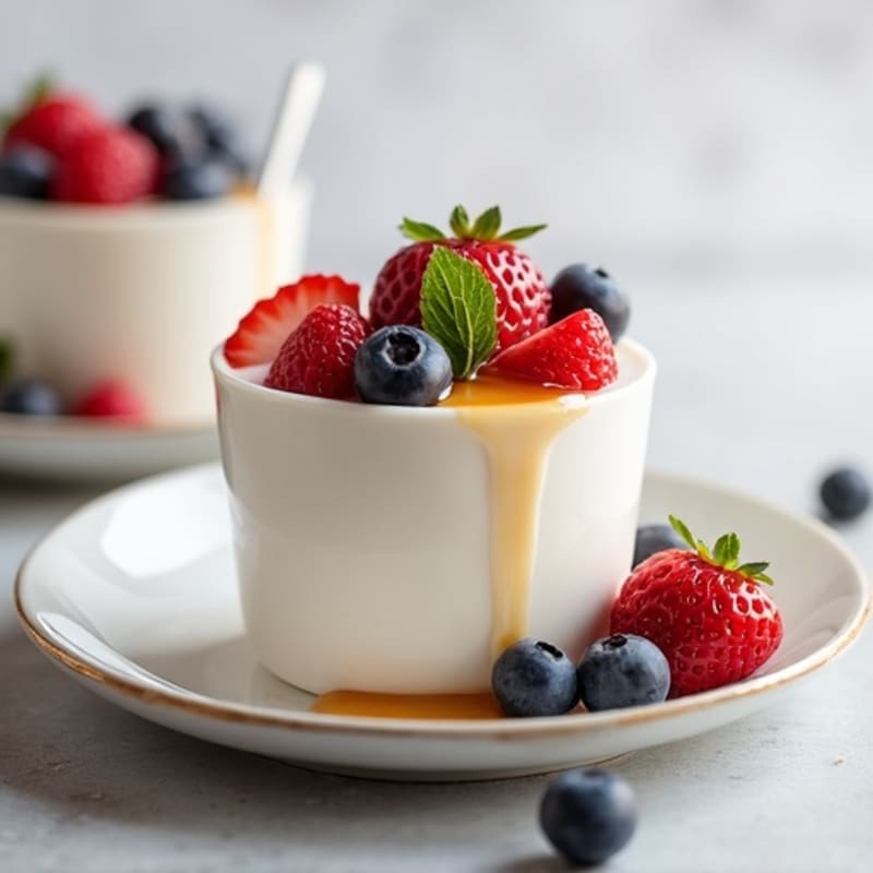 Silky Greek Yogurt Protein Pudding with Mixed Berries