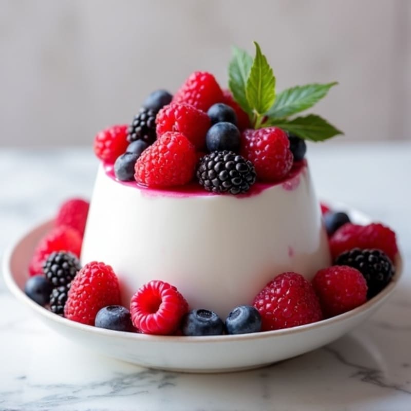 Silky Greek Yogurt with Mixed Berries