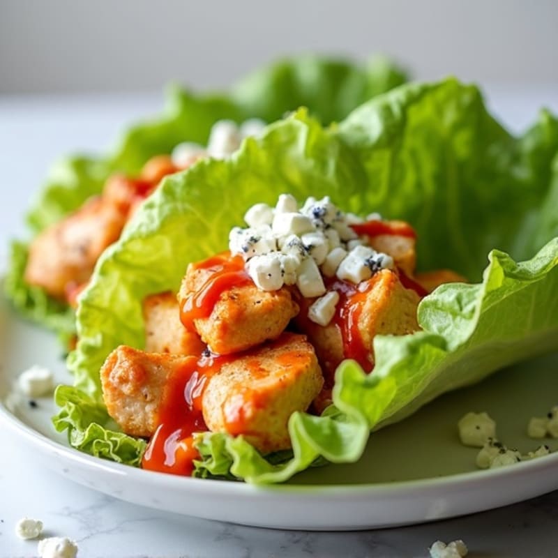Spicy Buffalo Ranch Chicken Lettuce Wrap
