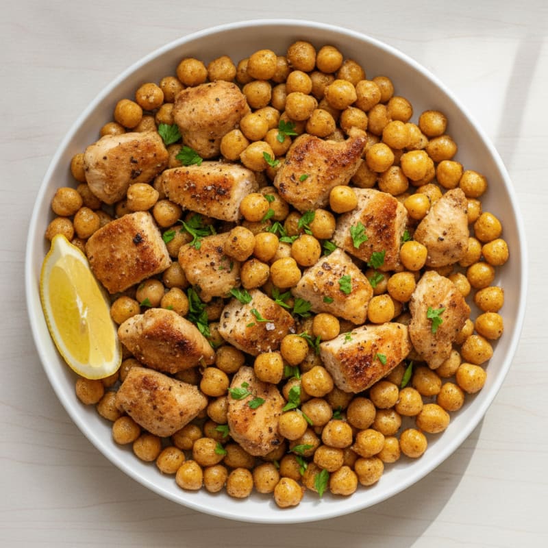 Garlic Herb Roasted Chickpea Snack