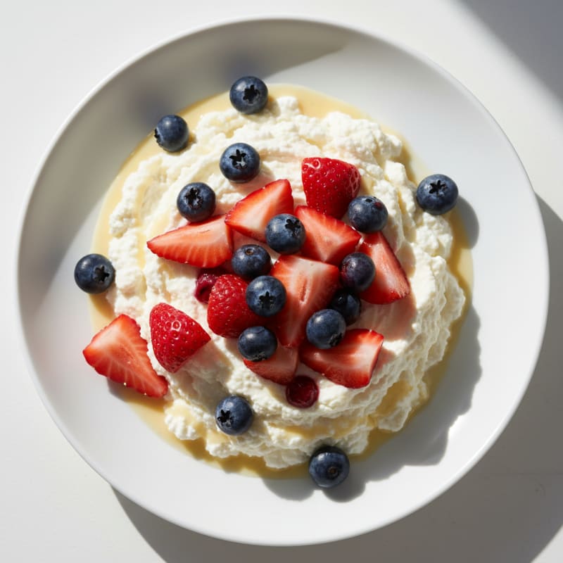 Cottage Cheese Protein Mousse with Fresh Berries