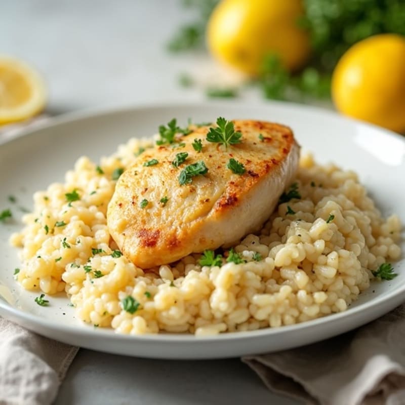 Creamy Lemon Herb Chicken Risotto