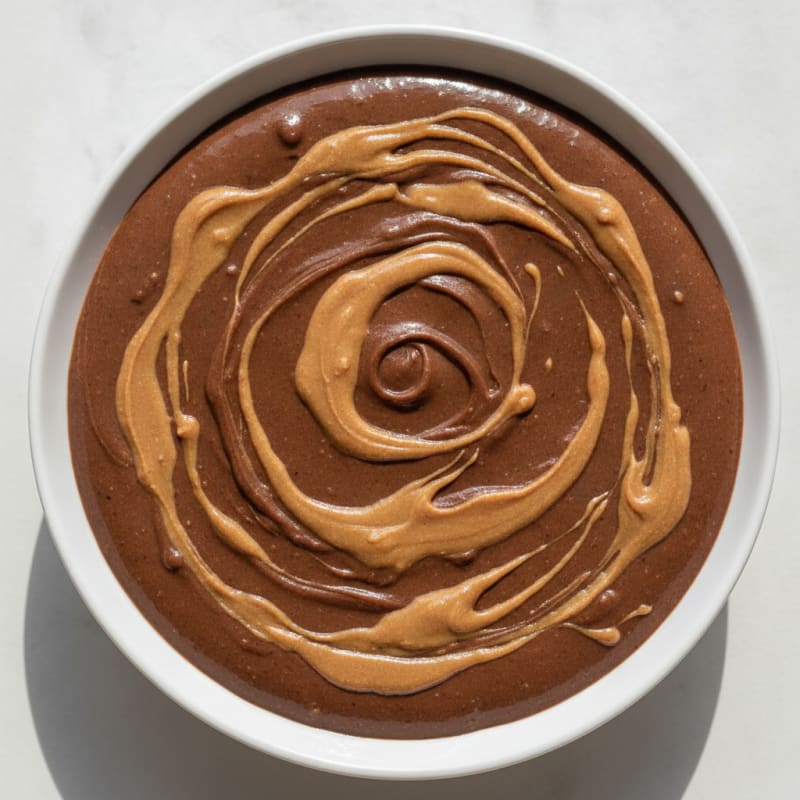 Silky Chocolate Protein Pudding with Peanut Butter Swirl
