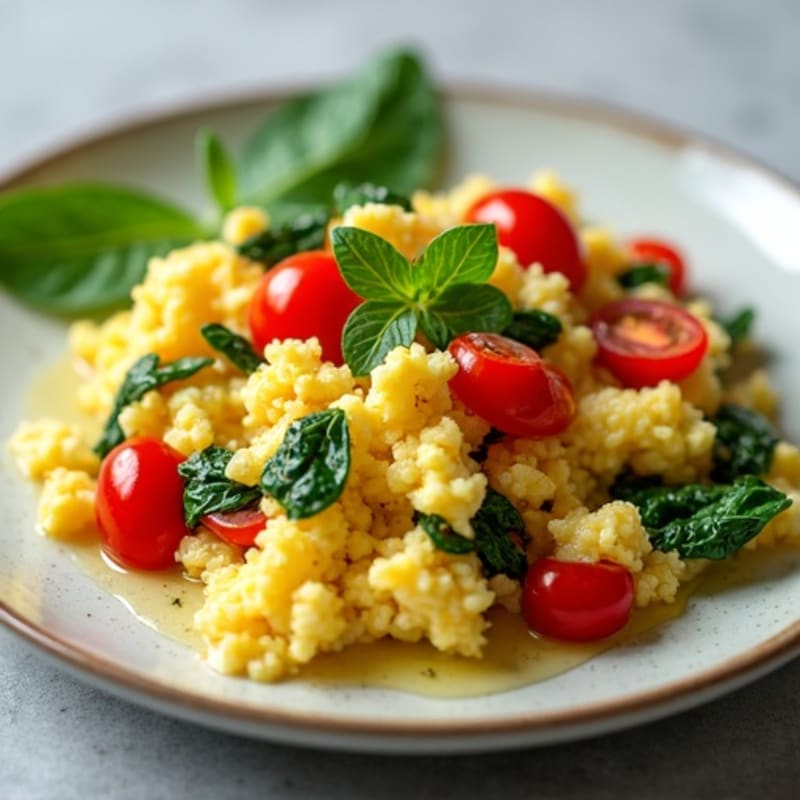 Fluffy Protein-Packed Scrambled Eggs with Herbs
