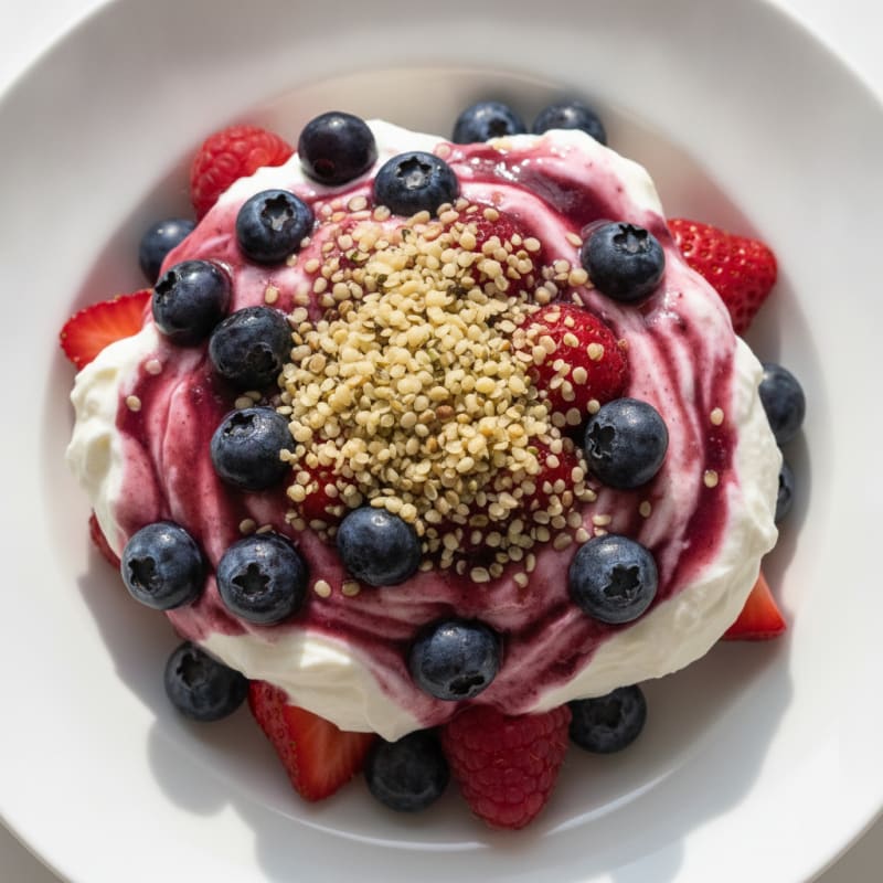 Greek Yogurt Protein Parfait with Mixed Berries