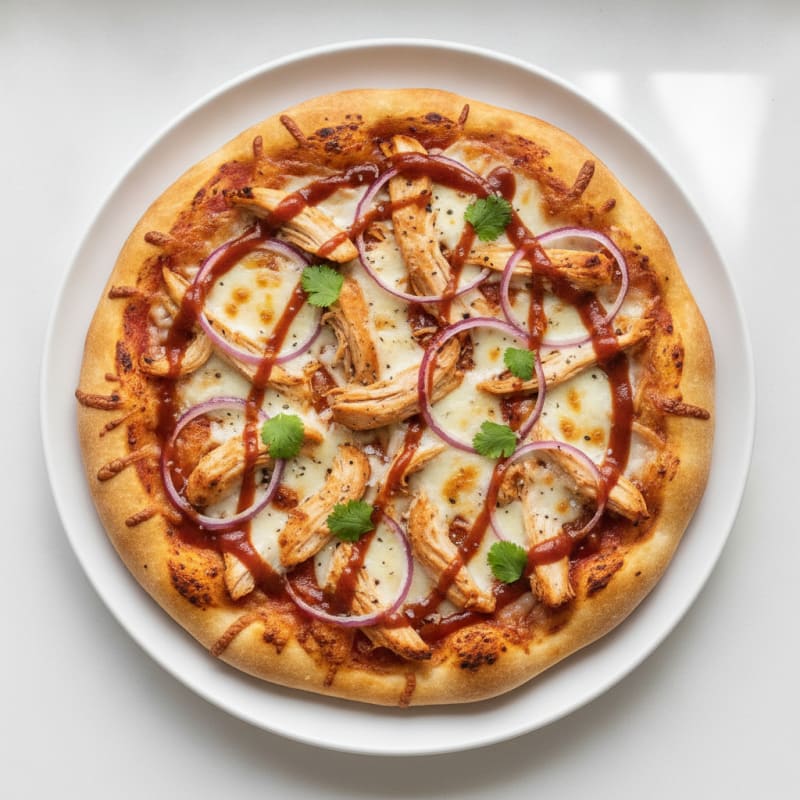 High-Protein BBQ Chicken Pizza with Red Onion