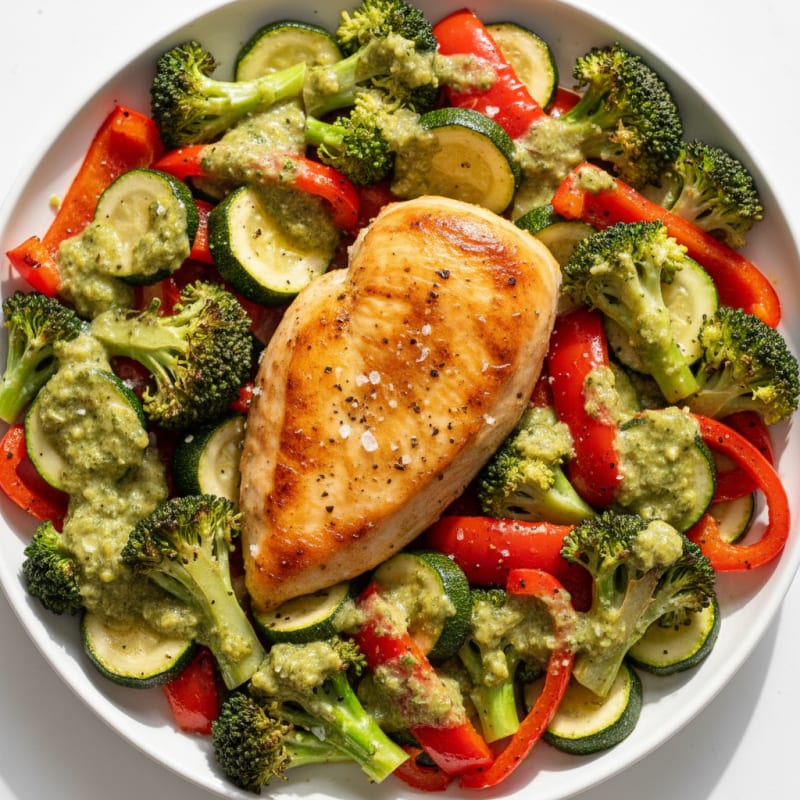 Garlic Herb Chicken with Roasted Vegetables