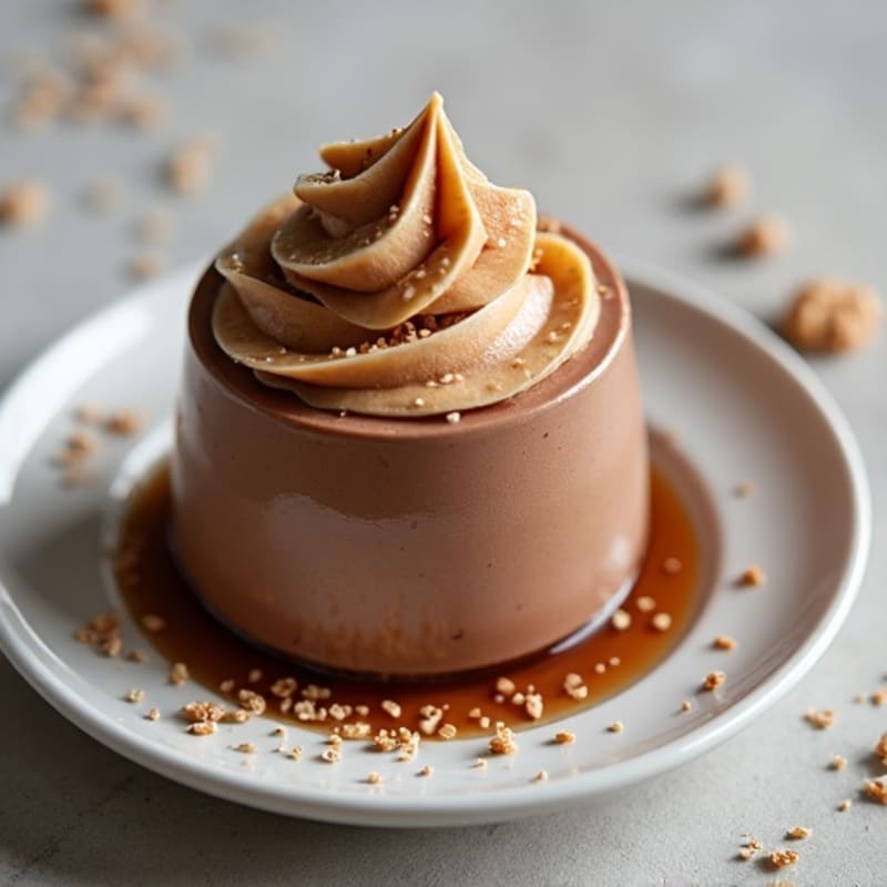 Silky Chocolate Protein Pudding with Peanut Butter Swirl
