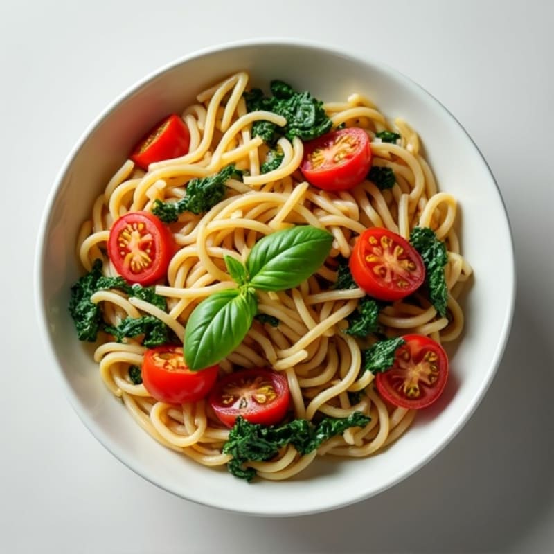 Protein-Packed Turkey Spinach Pasta with Roasted Tomatoes