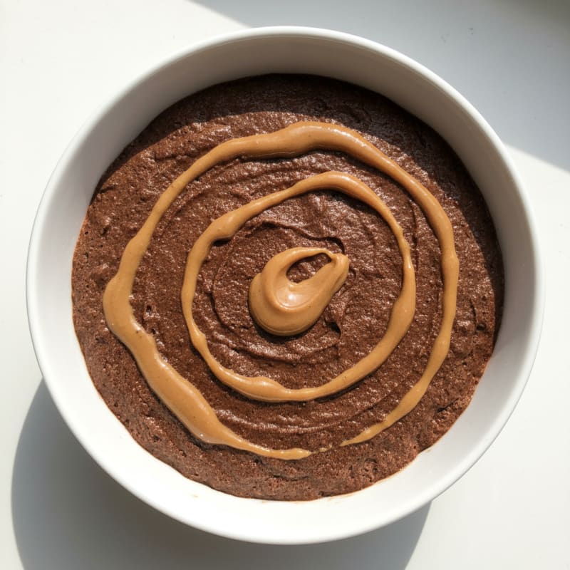 Silky Chocolate Protein Pudding with Peanut Butter Swirl