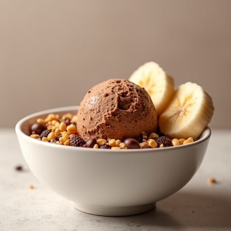 Frozen Chocolate Peanut Butter Protein Bowl