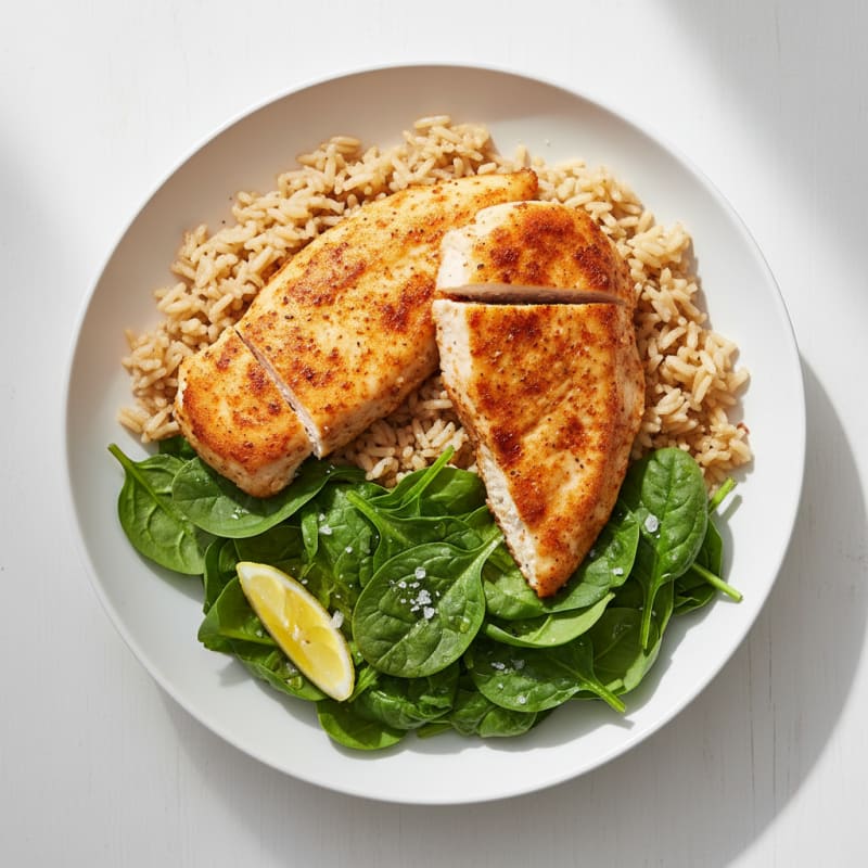 Air-Fried Chicken and Rice Power Bowl