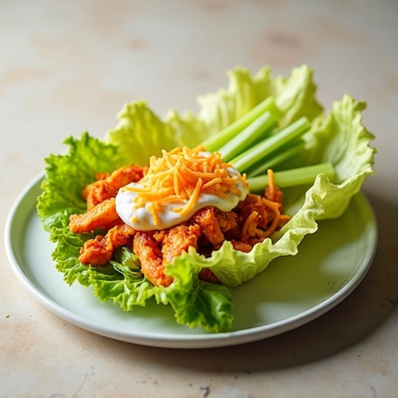 Spicy Buffalo Ranch Chicken Lettuce Wrap