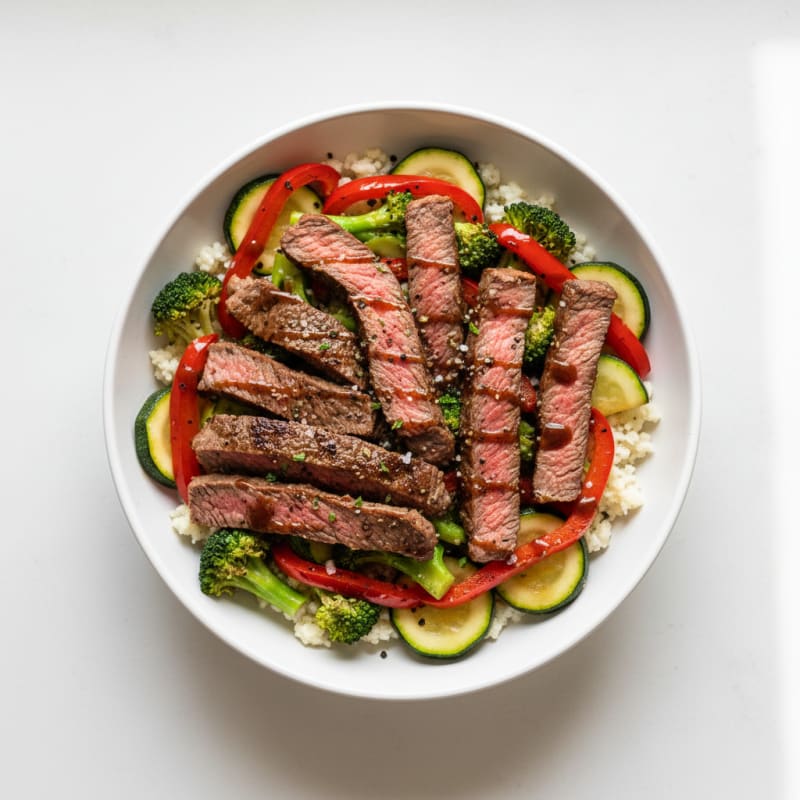 Seared Steak and Veggie Power Bowl
